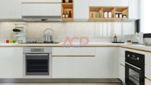 Kitchen Set Aluminium ACP Putih