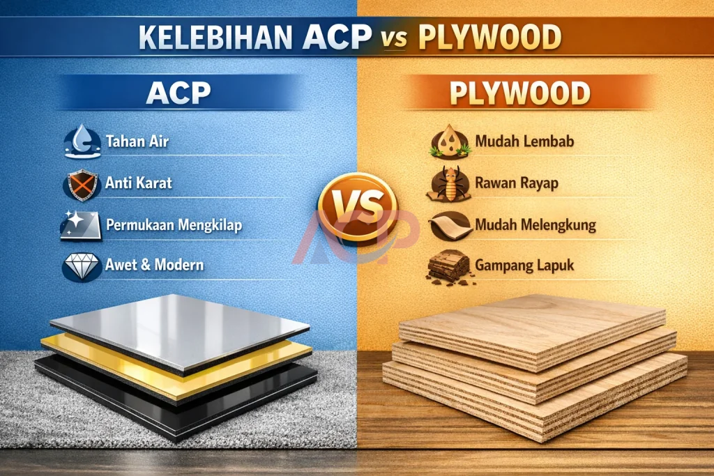 kelebihan ACP vs plywood